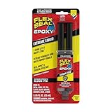Flex Seal Epoxy, Extreme Liquid, Multi-Purpose, Durable, Permanent, Watertight, Long-Lasting Bond, for Automotive, Marine, Plumbing, Home, & Tool Repairs, Cures Black, 0.85 oz (25 mL) Syringe