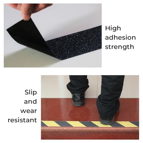 Image of Anti Slip Tape for Stairs | Strong Grip, Waterproof & Heavy Duty | Non-Skid Safety Tape for Home, Steps, Bathroom & Outdoor Floors | 50mm x 5 Meter (Single Roll - Ideal for Small Areas)