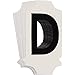 Brady 5010 Series Number and Letter Labels, Pack of 10 Labels, Black, D