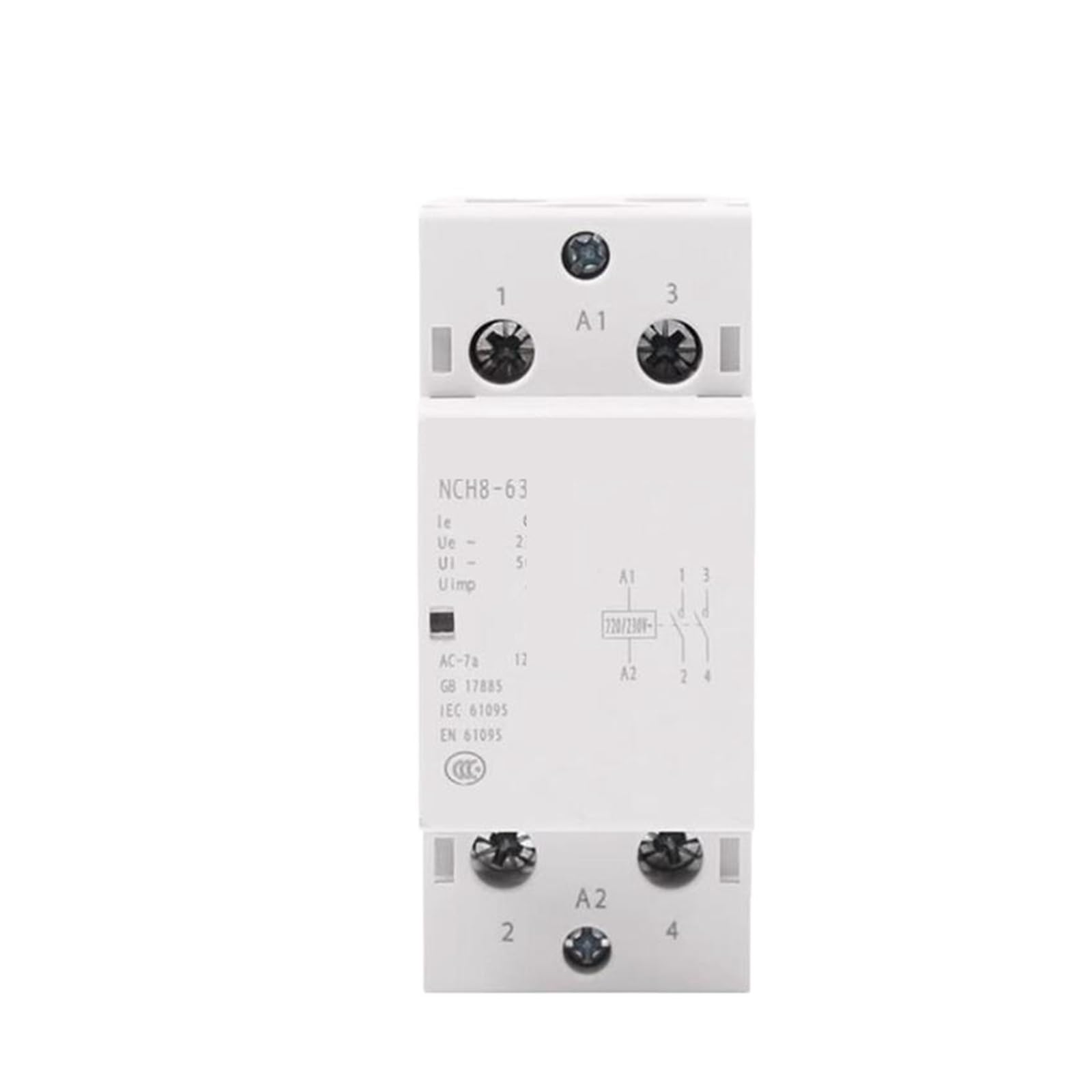 Contacteur domestique NCH8 25A 230V rail DIN inverseur pour gestion chauffage