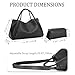 Vegan Leather Top-Handle Handbag for Women Fashionable Commute Tote Versatile Hobo Shoulder Bag with Purse Top-Handle Tote for Everyday & Office (Black)