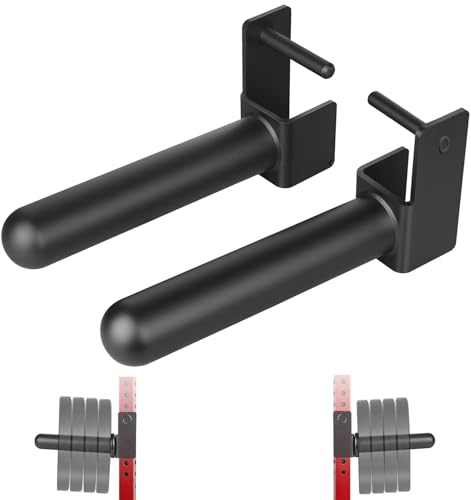 Weight Plate Holder for Squat Rack and Power Rack, 2"x2" Rack Attachments fit Olympic 2 Inch Plates, Gym Plate Storage Rack (2"x2" Rack & 1/2" Hole+2" Plates) by KDNVPS - Used condition - US$21.95