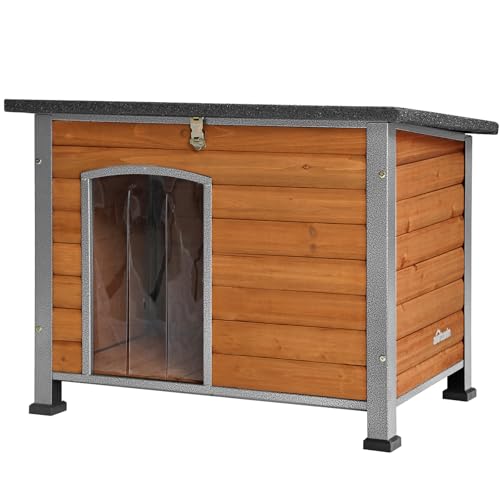 Aivituvin Hundehaus Indoor Outdoor Holz Hundekennel für den Winter, wetterfest, geeignet für kleine...