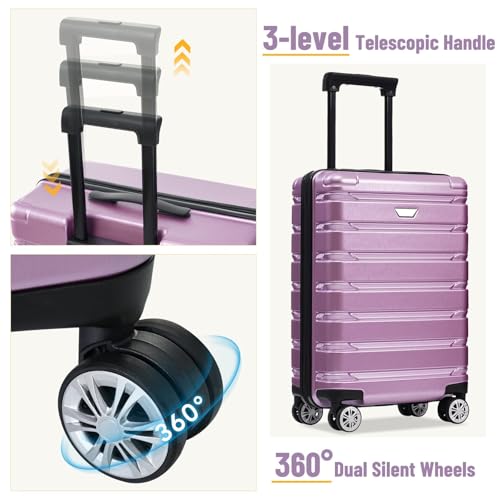 Durable Hardshell Luggage Set - 3 Piece Travel Suitcase with 360° Wheels for Men and Women (20/24/28 Inch)2