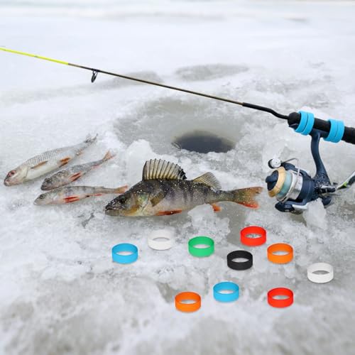 image for Pangda 24 Pcs Fishing Ice Reel Anchor Wrap Bands 0.91'' x 0.79'' x 0.2