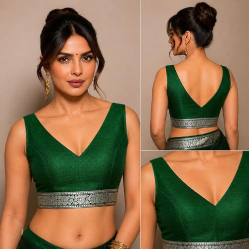 Image of Women's Glory Womens Satin Saree with Silver Woven Border | Elegant Plain Glossy Silk Saree for Party, Wedding, Reception & Festive Style with Unstitched Blouse Piece