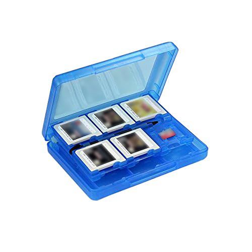 OSTENT 28 in 1 Game Memory Card Case Holder Cartridge Storage for Nintendo 3DS LL/XL - Color Blue