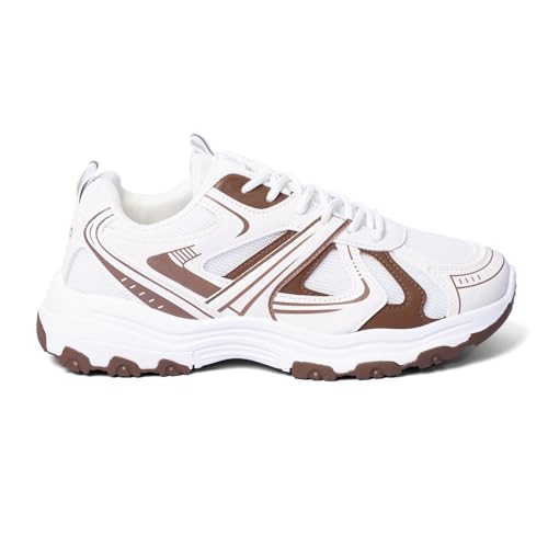 Image of YOHO Tempo Chunky Sneakers for Women|Stylish & Lightweight Casual Sports Shoes for Woman /Girls |Walking, Running, Gym & Everyday Use -0705