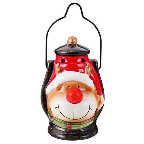 Toyvian Lanterna de Natal Decorativa Boneco de Neve Estatueta Led Acendeu Abajur de Mesa Natal Natal
