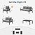 Wisteria Lane Aluminum Outdoor Patio Furniture Set,7 Seats Modern Patio Conversation Sets, Outdoor Sectional Metal Sofa with 5 Inch Cushion and Coffee Table for Balcony, Garden, Dark Grey