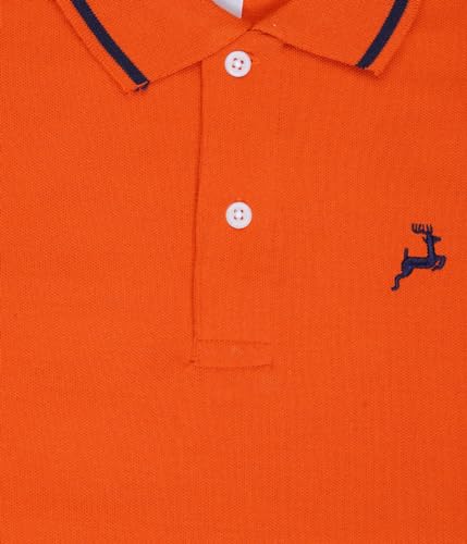 Image of Cloth Theory Boys Cotton Polo T-Shirt for Kids Regular Fit Half Sleeve Casual Summer Polo Neck T-Shirt