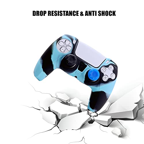 Image of Silicone Skin for Ps5 Controller, 1pc Anti-Slip Shell Cover Case with 10 Joystick Grips for Playsation 5 Controller Wireless Gamepad(PS5 Controller #14)