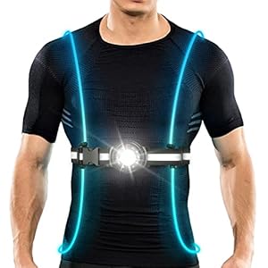 LED Reflective Running Vest Safety Light, Running Lights for Runners, USB Rechargeable Running Light with Colorful…