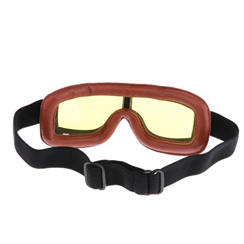 B Baosity Retro Motorradbrille Bikerbrille Fliegerbrille Pilotenbrille Moto Brille