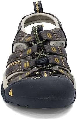 KEEN Men's Newport H2 Closed Toe Water Sandals, Raven/Aluminum, 8 | Image 2