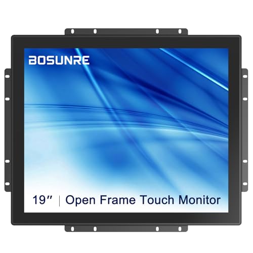 Image of 1280x1024 Industrial Touch Display, 19 Inch 10-Point Open Frame Touch Monitor, 1280x1024 Multi-Touch Screen Monitor, with HD-MI VGA Interface for Industrial Retail Commercial