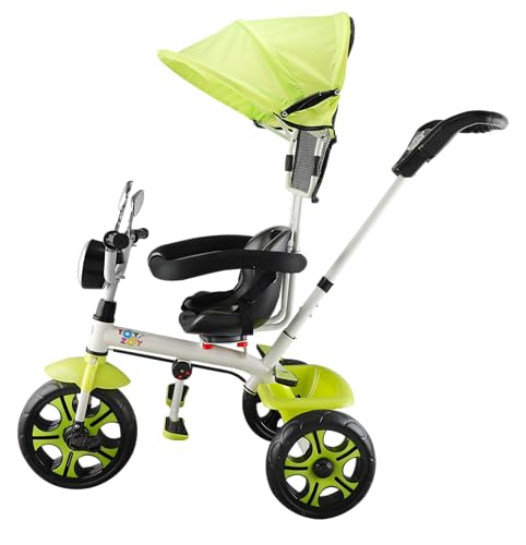 JoyRide Titan Trike 3-in-1 Kids Tricycle with Reversible seat, Canopy, Adjustable Push Handle, Parent Control, Foldable footrest (Green) - Image 9