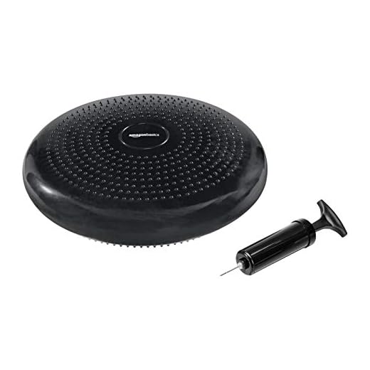 Amazon Basics - Cojín de disco de estabilidad y equilibrio, negro