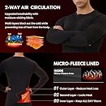 Men's Thermal Shirt 1/2/4 Pcs Fleece Lined Long Sleeve Tops Athletic Base Layer Long John Shirts for Men - Image 2