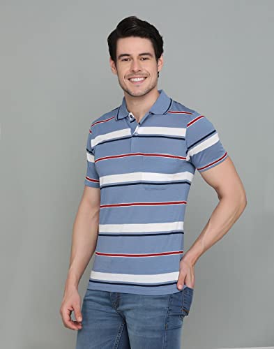 Image of INKKR Striped Men's Polo Neck T-Shirt Combo
