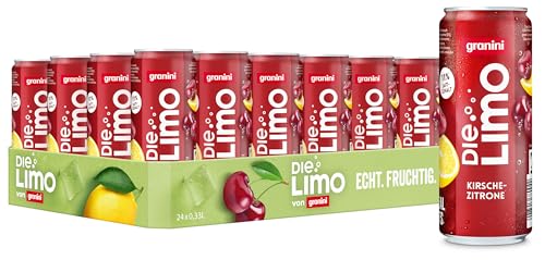 Die Limo von granini Kirsche-Zitrone (24 x 0,33L), trendige Dose to go, natürlich erfrischend, mit Geschmack aus echten Früchten, ohne Konservierungsstoffe, vegan