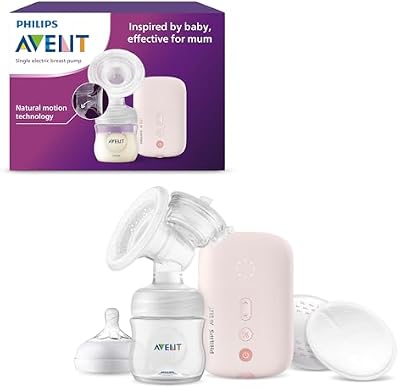 Philips Avent extractor de leche eléctrico sencillo, potencia hospitalaria, salida rápida de la leche con una comodidad natural, modelo SCF395/11, El embalaje puede variar