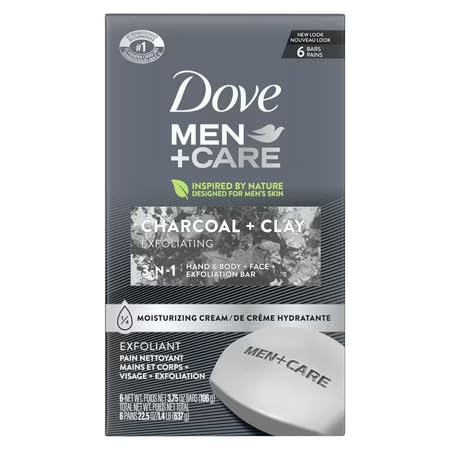 Dove - Men Care Charcoal Soap Bar - 3.75 oz - Pack of 6