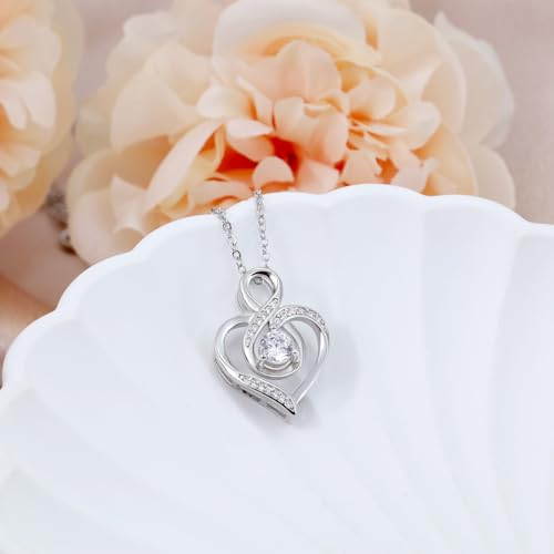 Image of Sterling Silver Pendant Necklace Charms Hypoallergenic Fashion Jewelry Dainty Valentines Day Birthday Gift for Women