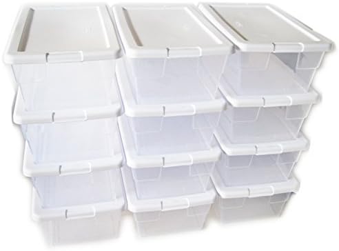 HNF Kitchen Dry Food Storage Tools Cases Shoes Toys Boxes Pencil Stationary Store Case (12pcs/pack, 6 Quart)