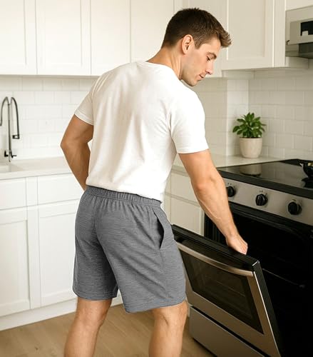 Image of DAVID ARCHY Mens Pajama Shorts Cotton Sleep Shorts Pajama Pants 2 Pack