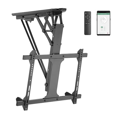 LUMI Universal Motorized TV Mount | Smart FLIP Down TV Ceiling Mount Powered by TUYA | PLB-M0546AI | Screen Size 32"-70" | TV Celling Mount