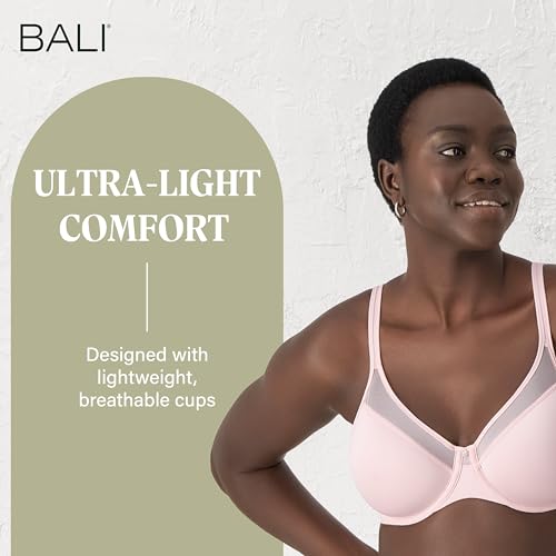 Image of Bali Women's Everyday Bras for Women - One Smooth U Underwire Bras - Adjustable, Supportive & Comfy, Plus Size