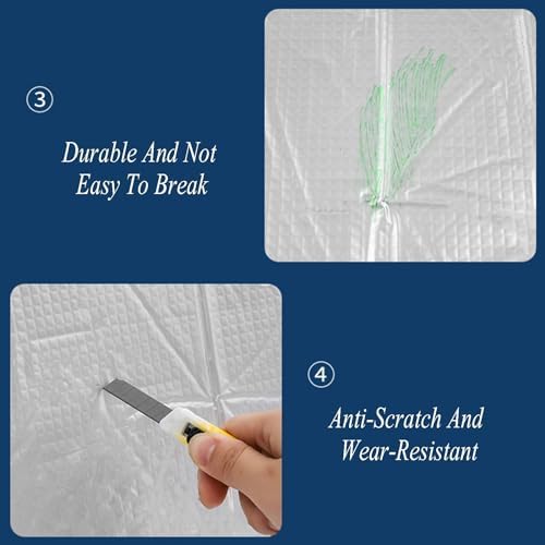 Self-Adhesive Thermal Insulation Mats, 5MM Thick Aluminum Foil Foam Heat Barrier for Walls, Roofs, and Floors - Easy Install Anti-Freeze Insulation Cotton, 10m Long