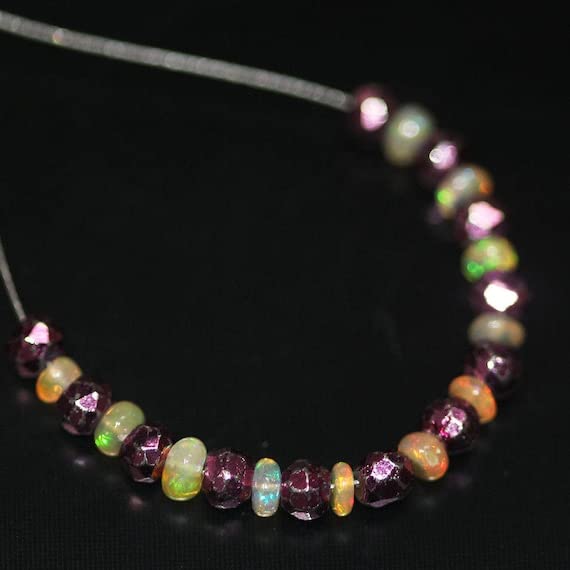 Perles opale de feu d'Éthiopie rondelles lisses LKBEADS pour haute joaillerie