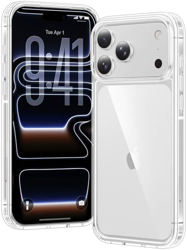 Voyahülle Hülle für iPhone 17 Pro Hülle, Anti-Vergilbung Transparent Handyhülle Stoßfest Schutzhülle, Premium Kratzfeste Case für iPhone 17 Pro -Durchsichtig