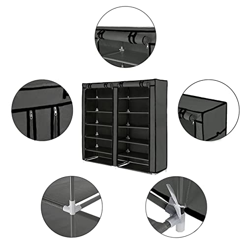 image for Blissun 7 Tier Shoe Rack Storage Organizer, 36 Pairs Portable Double R