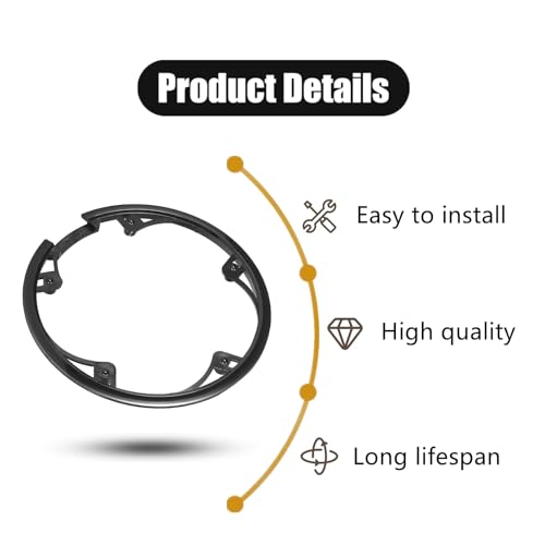 Protector Profesional para Rueda de Cadena de Bicicleta con 5 Tornillos, Negro, 5 Agujeros 48T miniatura 6