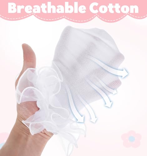 Girls White Ruffle Socks, 3 Pairs White Socks with Ruffles, Lace & Double Frilly Design, Comfortable Big Ruffle Sock for Girls Aged 10-12 (Fit 6.69-8.66 in Foot Length)4