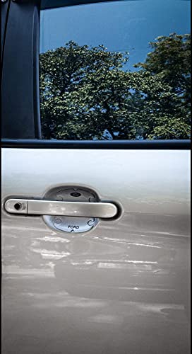 Image of BFRC 3D Gel Finish Car Door Transparent Handle Cup Scratch Guard Sticker Universal for Specific Brand (Pack of 4) (MRDRVAR) (Ford)