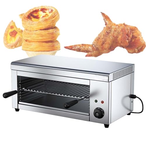 Electric Cheese Melter Cheesemelter Grill - 2000W Precise - Wall-Mountable, 122–572°F - Commercial Stainless Steel Salamander Broiler - for Melt Cheese, Toast Sandwiches, Grill Steaks