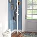 Vlush Sturdy Coat Rack Stand, Entryway Hall Tree Wooden Coat Rack Hanger for Coat,Jacket,Hat,Clothes,Purse,Scarves,Handbags,Umbrella-(8 Hooks,Ivory White)