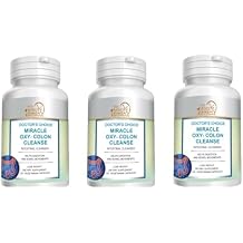 Miracle Oxy-Colon Cleanse Vegan Colon Cleanser - 3 Bottles - 120 Vegetarian Capsules.