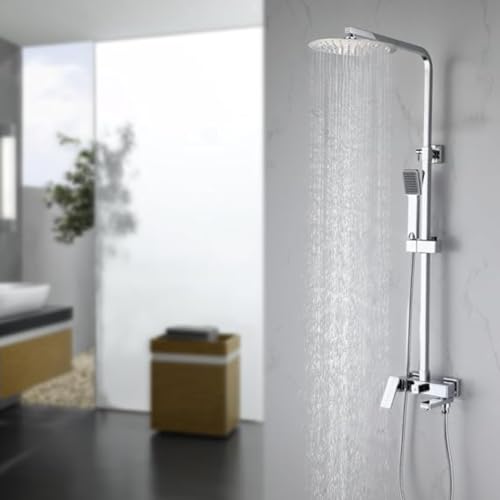 Image of Stainless Steel 304 Shower Head | 1Pc, 4 x 4In Size, Silver | Heavy Metal, Ultra Slim Round Luxury Bathroom Overhead Shower - Ultraslim