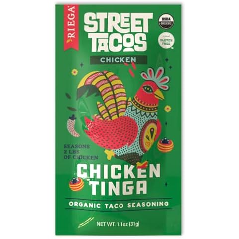 Riega Organic Chicken Tinga Street Taco Seasoning, 1.1 Ounce (Pack of 1) Cover