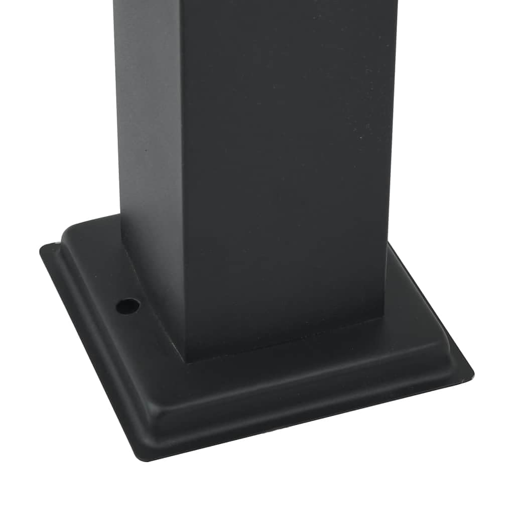 Pollerleuchte mit Sensor 50 cm Schwarz Edelstahl IP44 Außenleuchte mit PIR-Bewegungsmelder 110° Erfassungswinkel 8-12 m Reichweite für Terrasse Garten Wegbeleuchtung