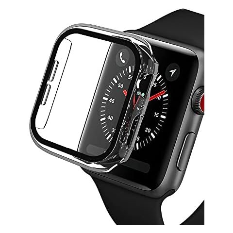 Case For Apple Watch SE, Series 6 Series 5 Series 4 40mm Screen Protector, All-around Bumper Protective, Hard PC Tempered Glass Protector Cover Clear Cover