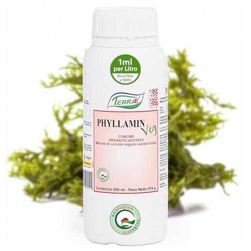 TERRAÉ Concime Biologico Naturale Super Concentrato | Basta 1ml per Litro, Dura fino a 500L | Concime Liquido Universale per Orto, Agrumi, Piante Verdi e Fiori | Concime Organico con Alghe Brune BIO