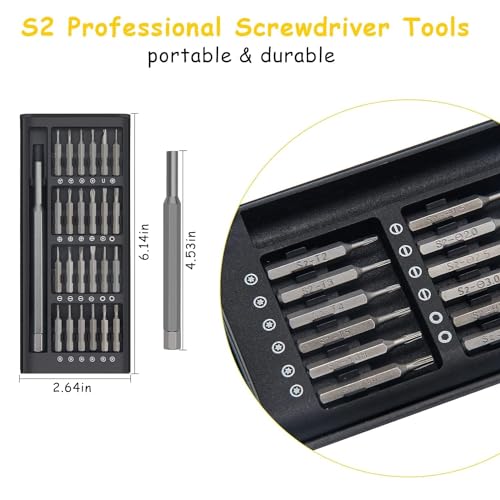 24-in-1 Mini Precision Screwdriver Set with Case | Magnetic Small Flathead, Phillips, Torx Screwdriver Kit for Electronics, Smartphone, Laptop, PC, Watches, Glasses, Jewelry Repair, DIY Tools - Image 3
