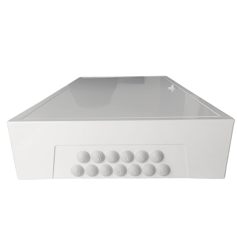 Doktorvolt Scatola di Distribuzione a Parete, Alloggiamento in Metallo, 72 Moduli, 4 File Con Porta, Bianco, IP30, IK07, per Installazione in Casa