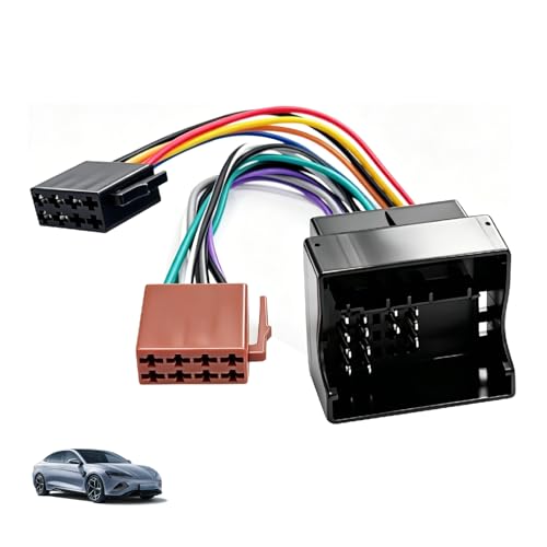 Adaptateur ISO, Faisceau Autoradio 16 Broches pour Citroën Peugeot Faisceau Câble Conversion Radio d’Origine vers ISO Standard Installation Plug Play sans...